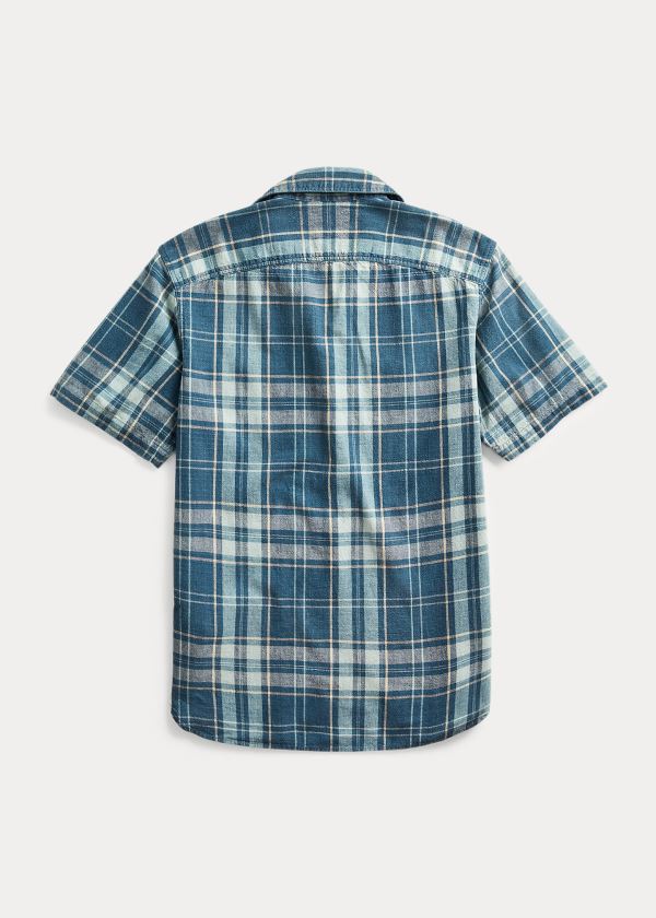 Camisa Ralph Lauren Plaid Popover Homem 38096-TZMR